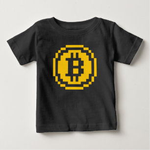 Bitcoin BTC 8-Bit Logo Baby Shirt