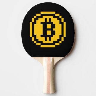 Bitcoin BTC 8-Bit Logo | Ping Pong Paddle