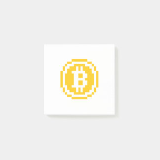 Bitcoin BTC 8-Bit Logo | Post-it Notes