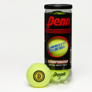 Bitcoin BTC 8-Bit Logo | Tennis Balls
