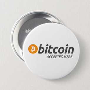 Bitcoin BTC Accepted Here Button