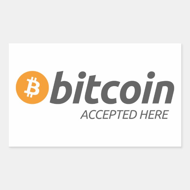 Bitcoin BTC Accepted Here | Sticker (Front)