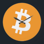 Bitcoin (BTC) Classic Orange Logo Large Clock<br><div class="desc">Stylish Bitcoin (BTC) classic orange logo large clock perfect for any crypto enthusiast.</div>