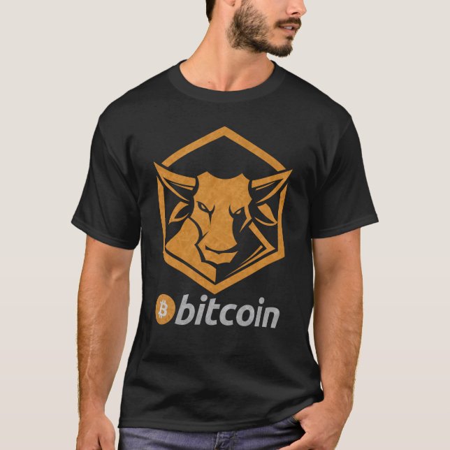 Bitcoin BTC Crypto Bull T-Shirt (Front)