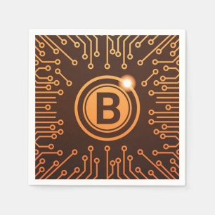 Bitcoin BTC Cryptocurrency Blockchain Napkin