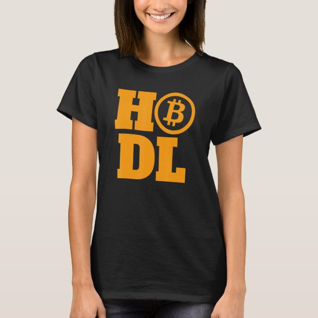 Bitcoin Btc Cryptocurrency Crypto Hodl Dogecoin T-Shirt (Front)