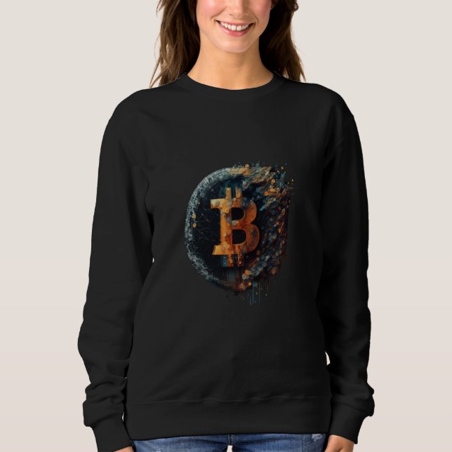 Bitcoin BTC Cryptocurrency Sweatshirt (Front)