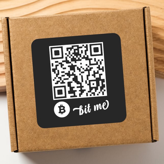 Bitcoin (BTC) Wallet QR Code Sticker - Square (Creator Uploaded)