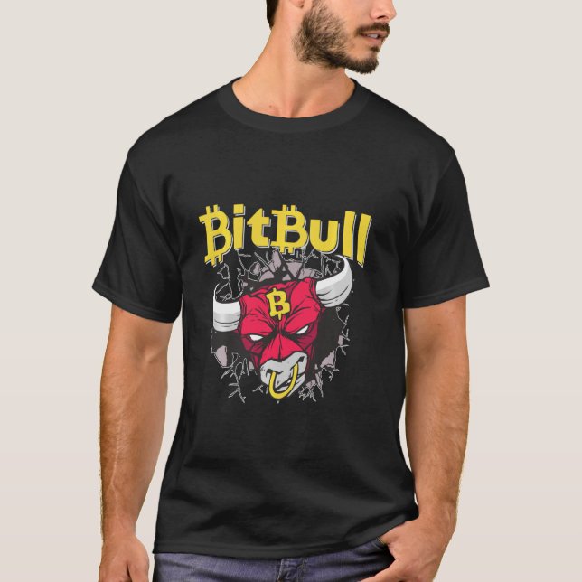 Bitcoin Bull Miner Rig Hard Wallet Btc Crypto Shir T-Shirt (Front)