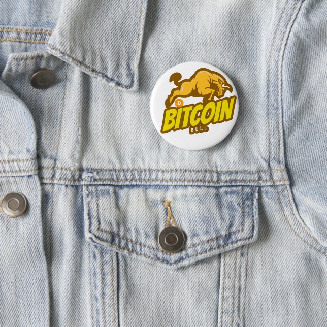 Bitcoin Bull run - Btc Crypto 6 Cm Round Badge (In Situ)