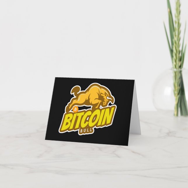 Bitcoin Bull run - Btc Crypto Thank You Card (Front)