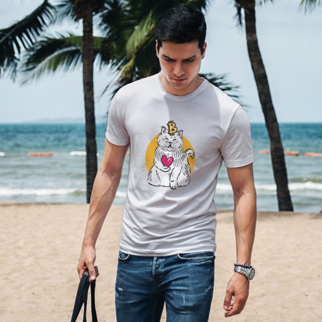 Bitcoin Cat Cryptocurrency T-Shirt (Creator Uploaded)