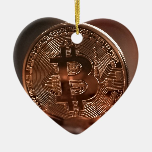 Bitcoin Ceramic Ornament (Front)