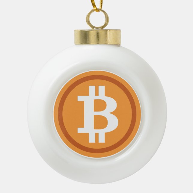 Bitcoin Christmas Tree Ornament Crypto Holiday  (Front)