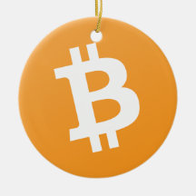 Bitcoin Circle Hanging Ornament
