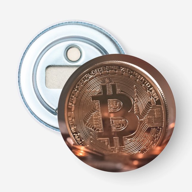 Bitcoin Coaster Bottle Opener (Front)
