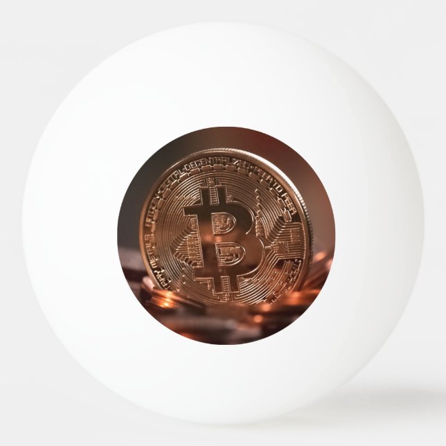 Bitcoin Coaster Ping Pong Ball (Front)