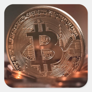 Bitcoin Coaster Square Sticker