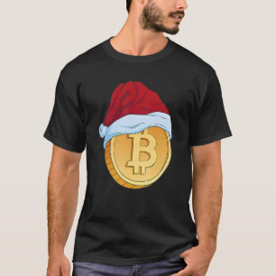 Bitcoin Coin Christmas Santa Claus Cap T-Shirt