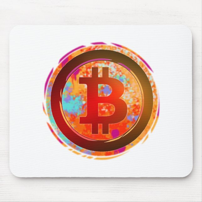 Bitcoin - Colorful Crypto Money Mouse Pad (Front)