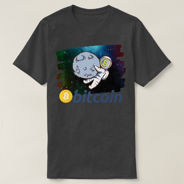 Bitcoin Crypto Astronaut Hodl Blockchain NFT Crypt T-Shirt (Design Front)