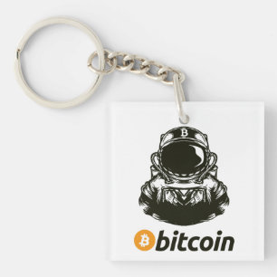 BITCOIN-Crypto Astronaut -Qr code Key Ring