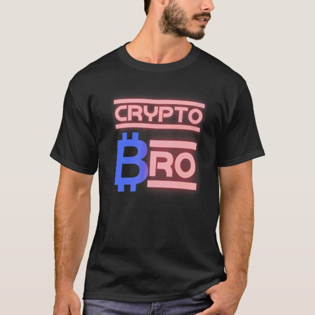 Bitcoin Crypto Bro Blockchain Wallet Ethereum Doge T-Shirt (Front)