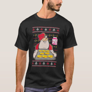 Bitcoin Crypto Christmas Santa Baking BTC Cryptocu T-Shirt