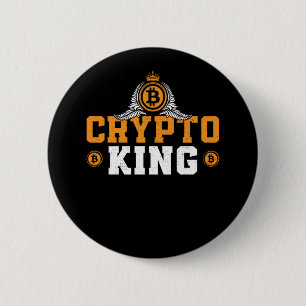 Bitcoin Crypto Crypto King King 6 Cm Round Badge