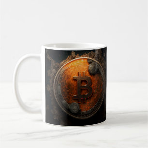 Bitcoin crypto currency design coffee mug