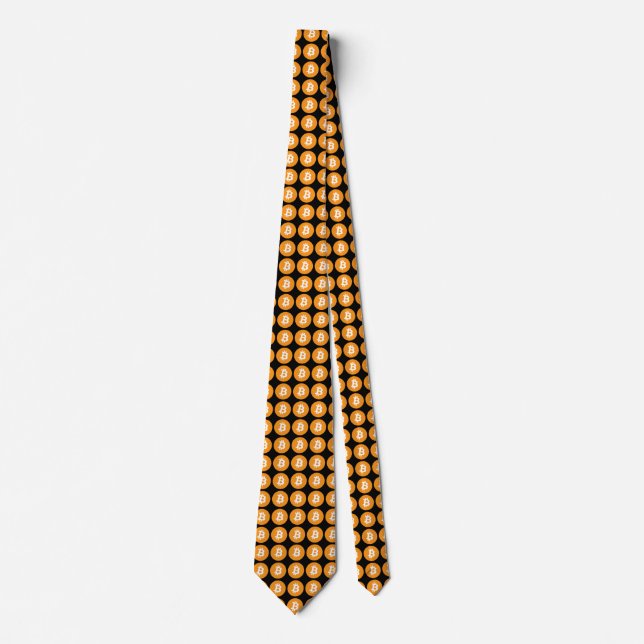 Bitcoin Crypto Currency Logo Tie (Front)
