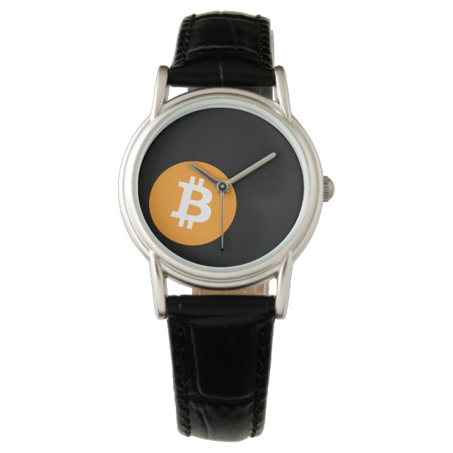 Bitcoin Crypto Currency Logo Wristwatch (Front)