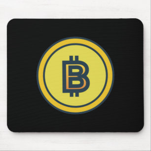 Bitcoin Crypto Design Sticker Mouse Pad