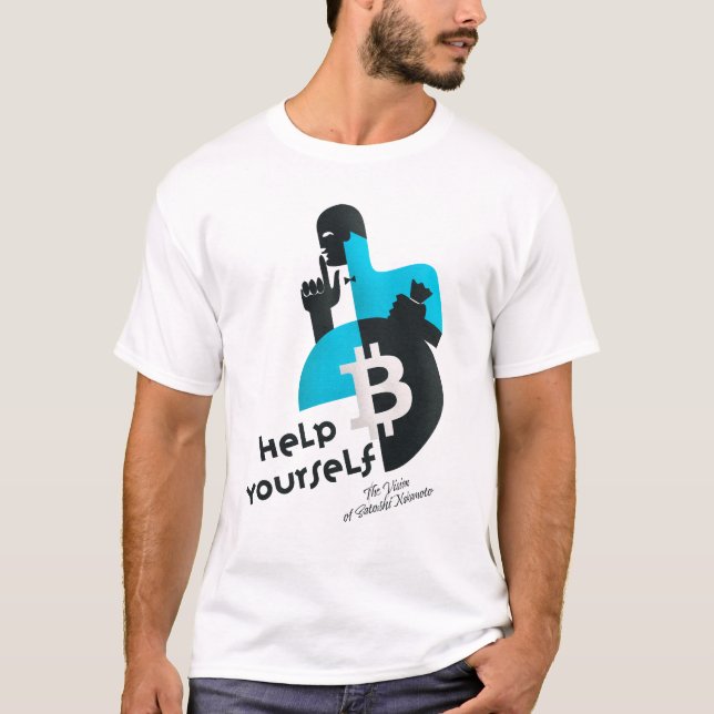 Bitcoin Crypto help yourself shirt design (Front)