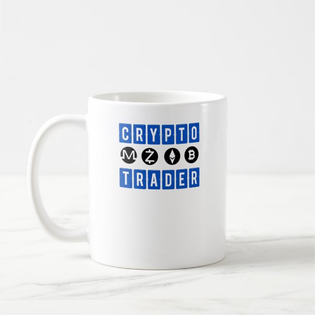 Bitcoin & Cryptocurrency Crypto Trader Coffee Mug (Left)