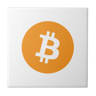 Bitcoin Cryptocurrency Logo Ceramic Tile