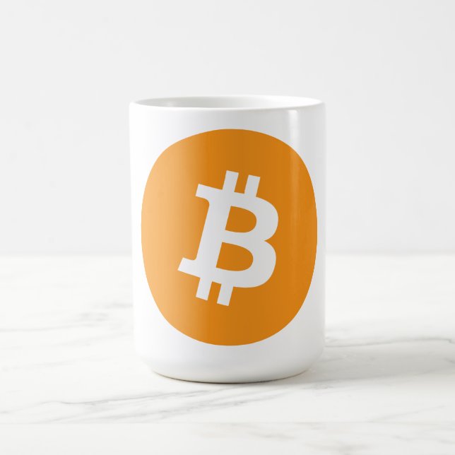 Bitcoin Cryptocurrency Logo Coffee Mug (Center)