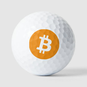 Bitcoin Cryptocurrency Logo Golf Balls