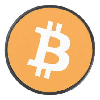 Bitcoin Cryptocurrency Logo Hockey Puck