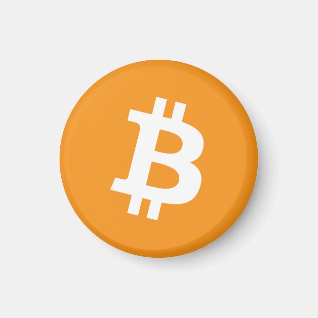 Bitcoin Cryptocurrency Logo Magnet (Front)