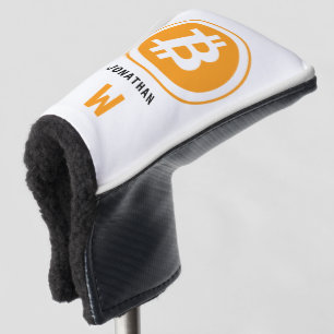 Bitcoin Cryptocurrency Monogrammed Name Golf Head Cover