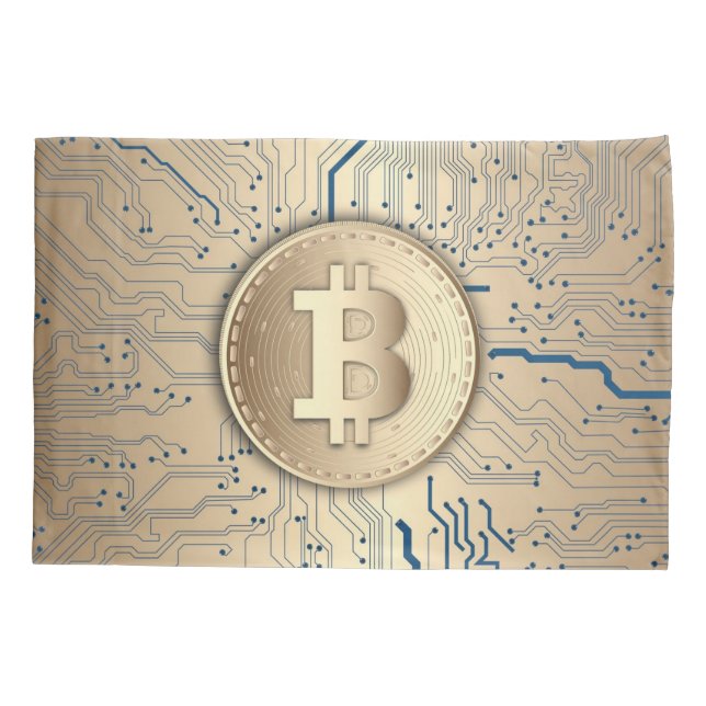 Bitcoin Cryptocurrency Pillowcase (Back)