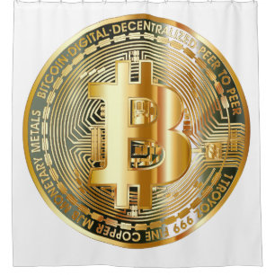 Bitcoin cryptocurrency shower curtain