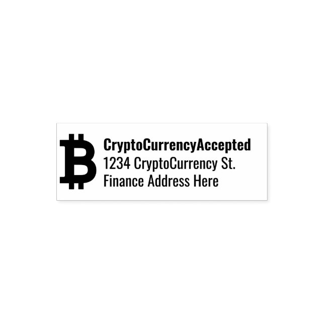 Bitcoin Cryptocurrency Trader Self-inking Stamp (Design)