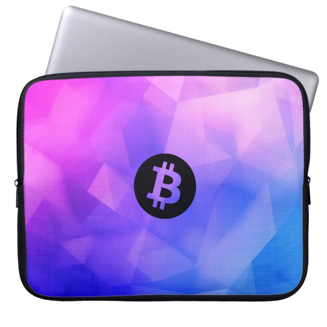 Bitcoin Crystal Laptop Sleeve (Front)