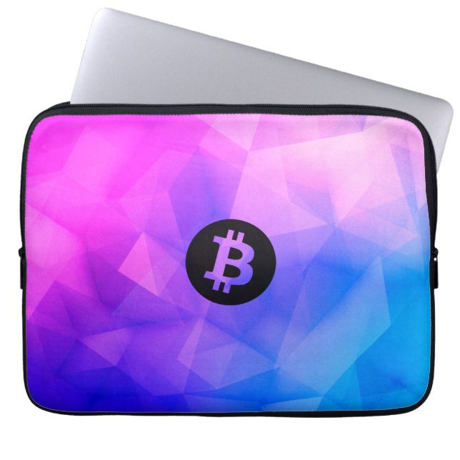 Bitcoin Crystal Laptop Sleeve (Front)