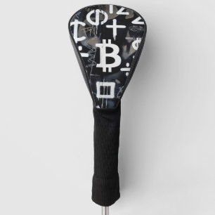 Bitcoin Currency Street Art (Black Painting No. 2) Golf Head Cover