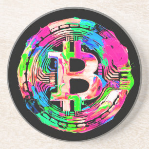 "Bitcoin Cypherpunk" Oil Painting Coaster