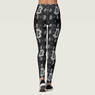 Bitcoin Digital Cryptocurrency Money Black Leggings
