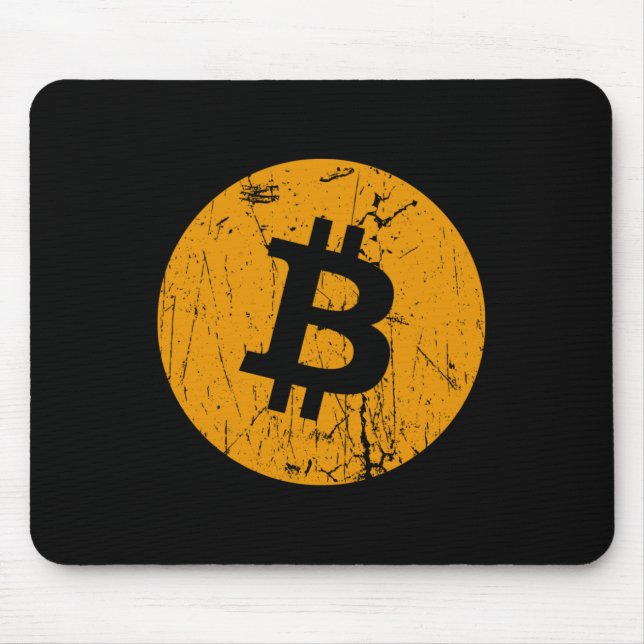 bitcoin digital currency money coin blockchain fin mouse pad (Front)